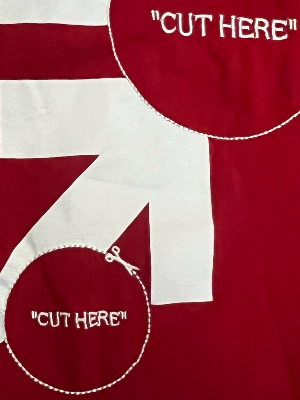 OFF WHITE “Cut Here” Stitched Tee - Picture 7 of 13